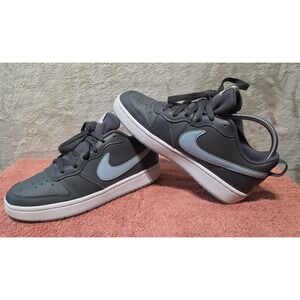 Nike Court Borough Low 2 GS Gray White Sneakers Youth 5Y BQ5448-018 Casual Shoes
